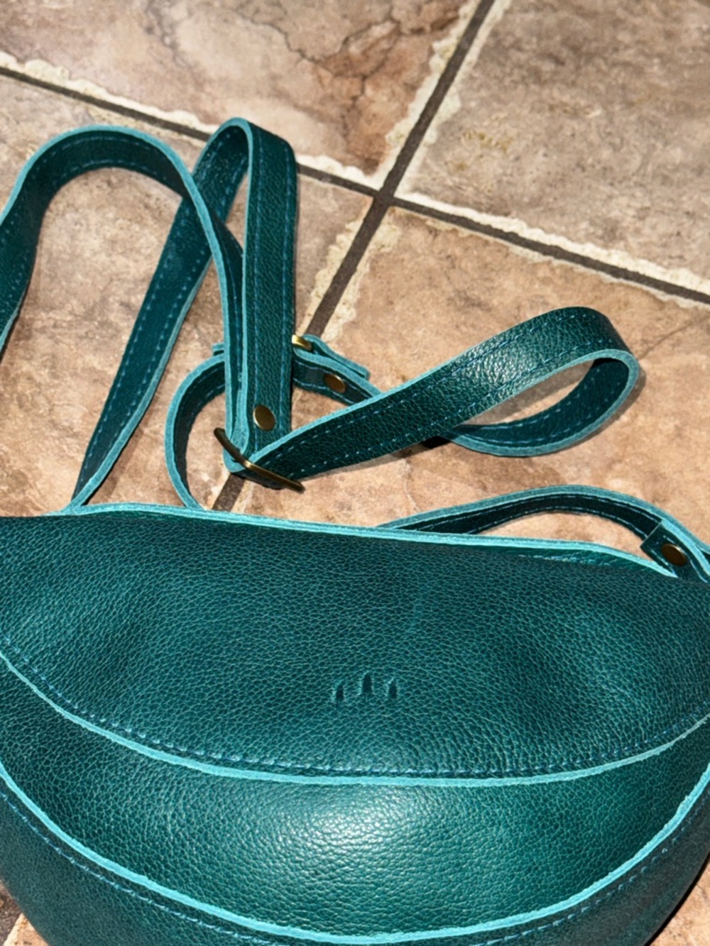 Portland Leather Goods Koala Sling Crossbody Small SEAGLASS - Picture 5 of 13